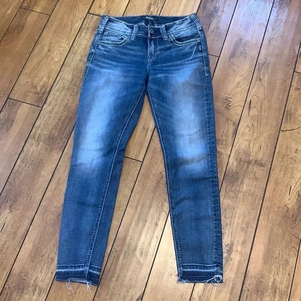 Silver Elyse ankle skinny jeans